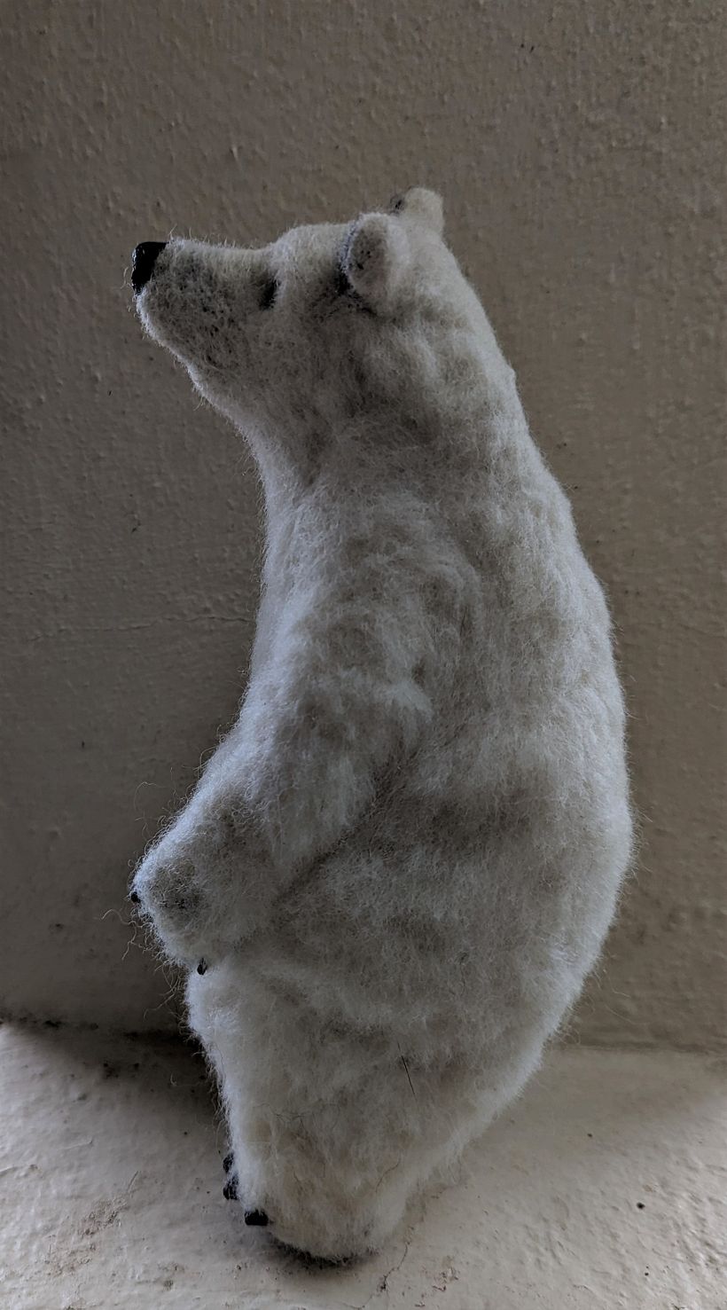 Needle felted standing Polar Bear 4