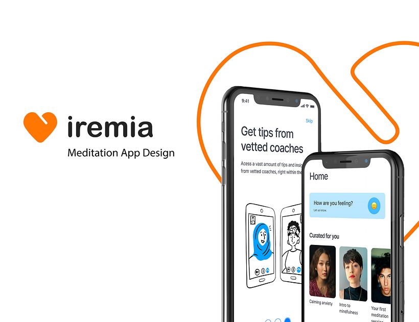 Iremia | Meditation App Design (Course Assignment | Domestika ) - UX / UI