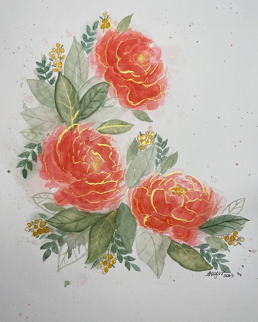 My project for course: Artistic Floral Watercolor: Connect with Nature 1