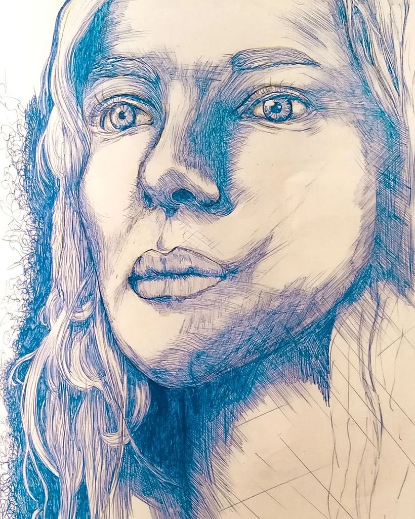 girl in pencil