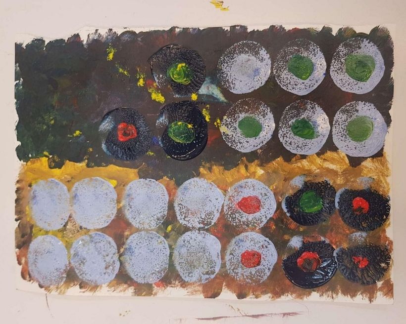 A more abstract data art of the begging attempt.