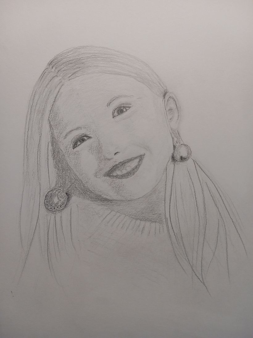 Drawn from posterized photo. Slightly wrong eyes and nose. Will try from real photo next.