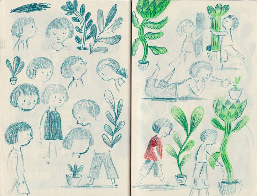 Early sketchbook development