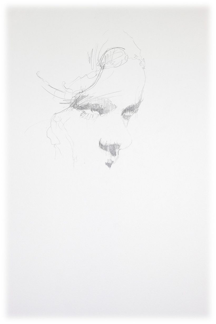 start of drawing adding light tone to guide painting later