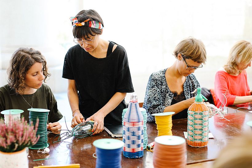 Talleres presenciales - Decoración de botellas con cable - Handwerk