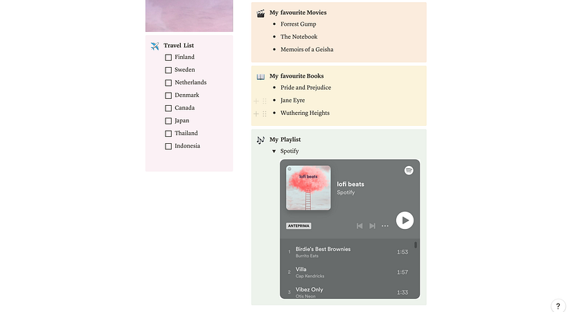 My project for course: Introduction to Notion for Creative Projects 3