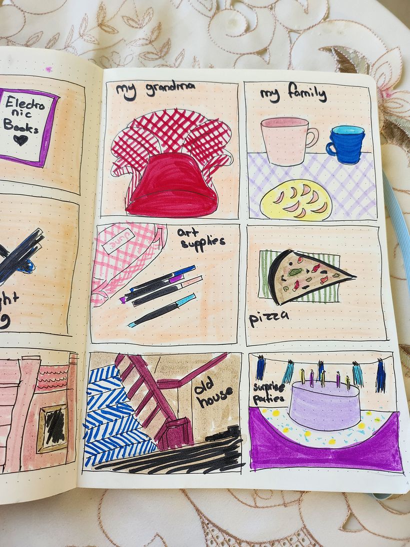 Things I am grateful for... the red thing is a sofa at my grandmother's house. 