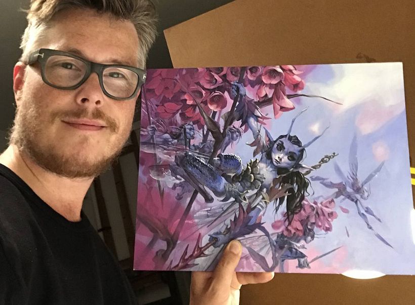 Me and Bitterblossom, 2018. Acrylics on watercolor board
