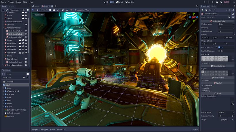 Si quieres crear videojuegos ya sea 2D o 3D, podes usar Godot Engine, un motor grafico similar a Unity