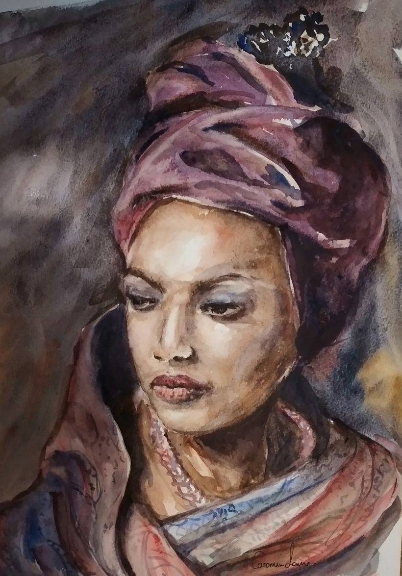 My project for course: Watercolor Portraits: Capture a Model's Personality 1