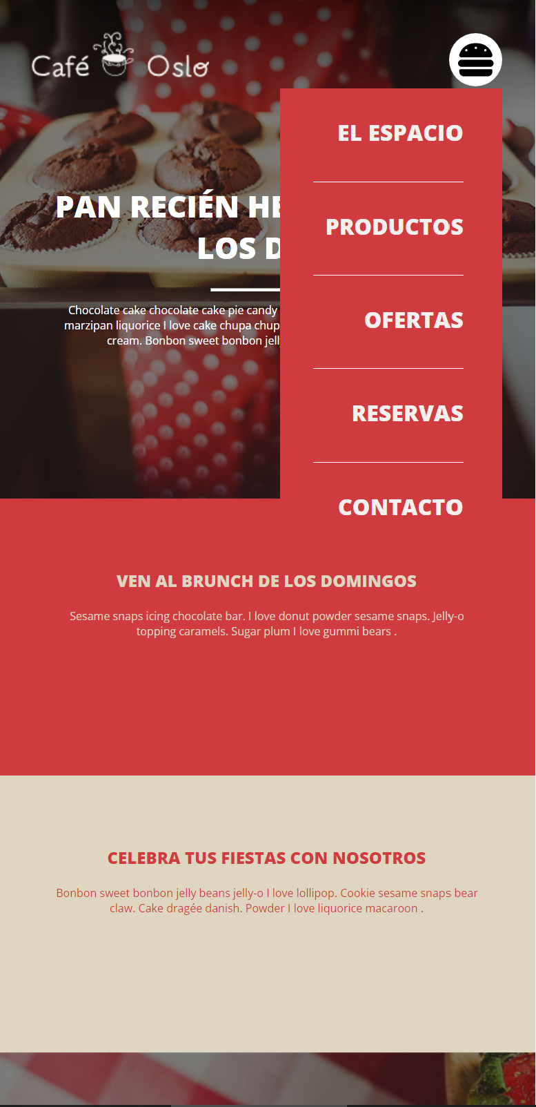 formato movil con menu desplegable