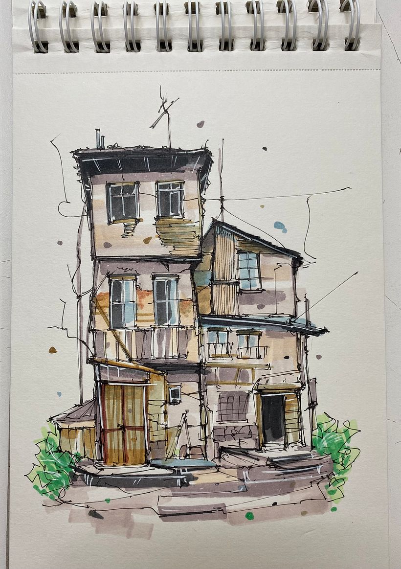 My project for course: Expressive Architectural Sketching with Colored Markers 1
