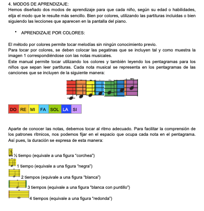 Instructions manuals for musical instruments. Imaginarium - Packaging