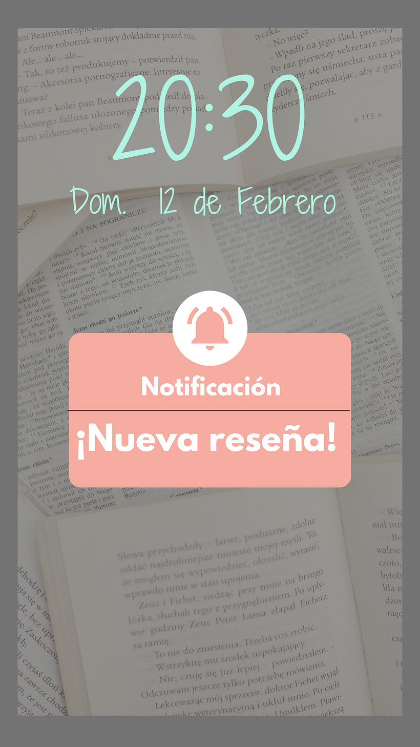 notificación por historias de una nueva reseña