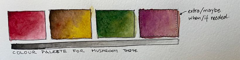 Colour Palette for Mushroom BuJo theme