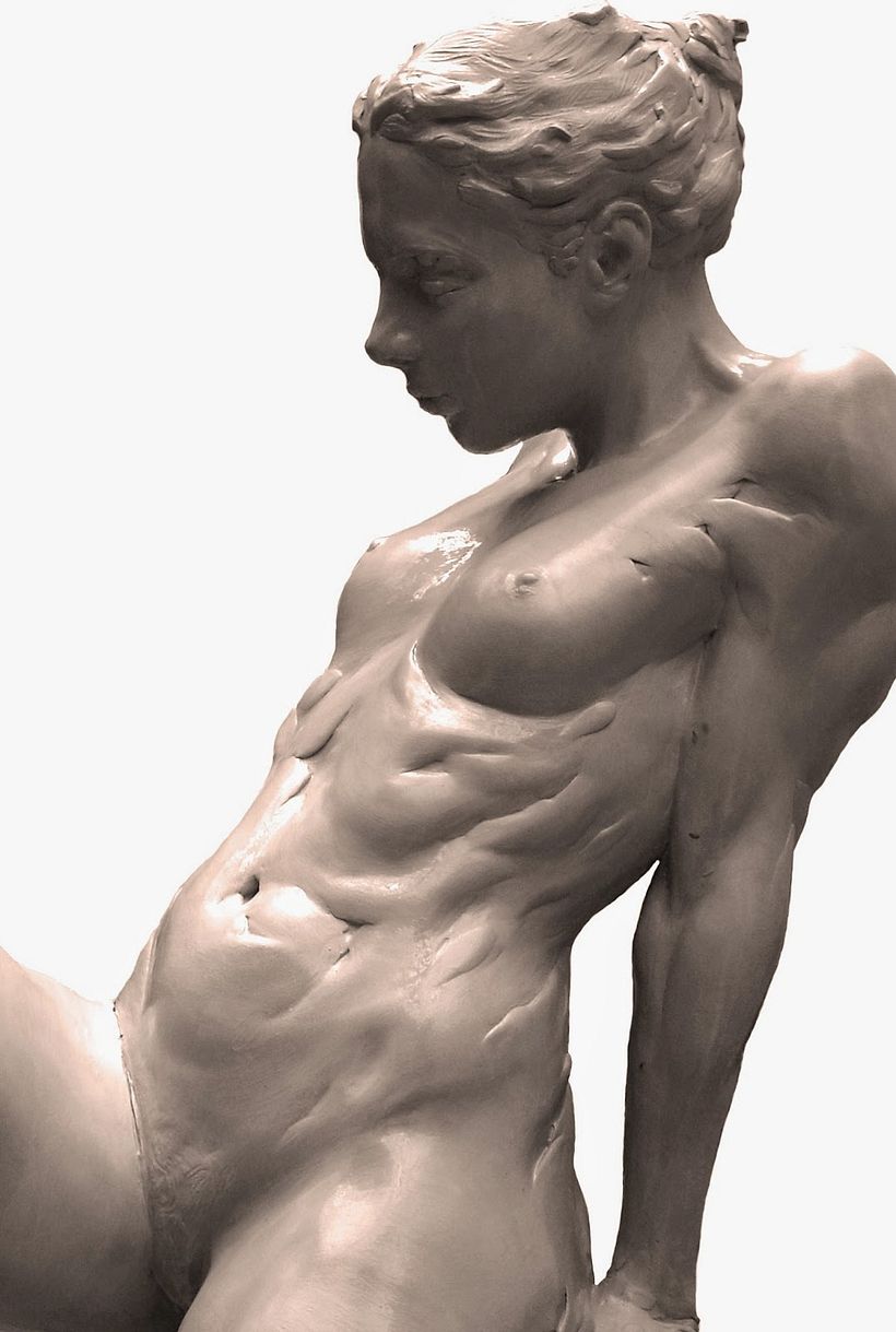 Bárbara en proceso. Arcilla.