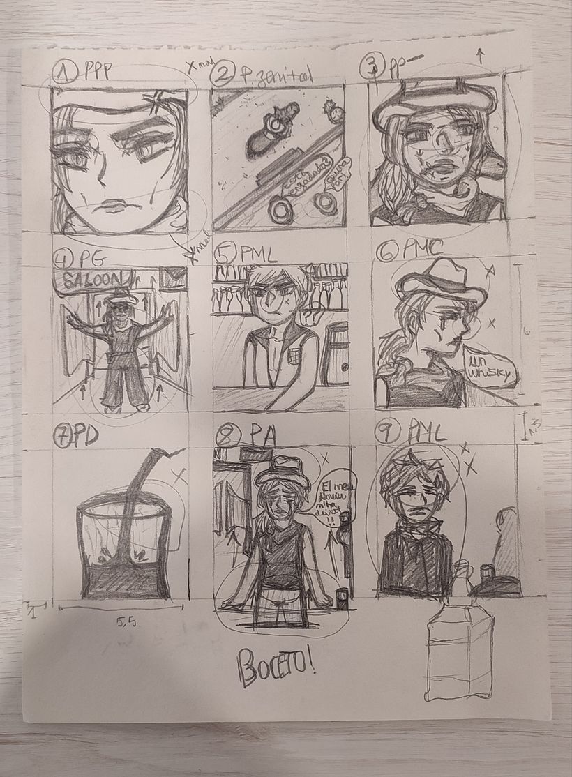 Cómic - Mujer Cow-Boy BOCETO (12/02/2023)