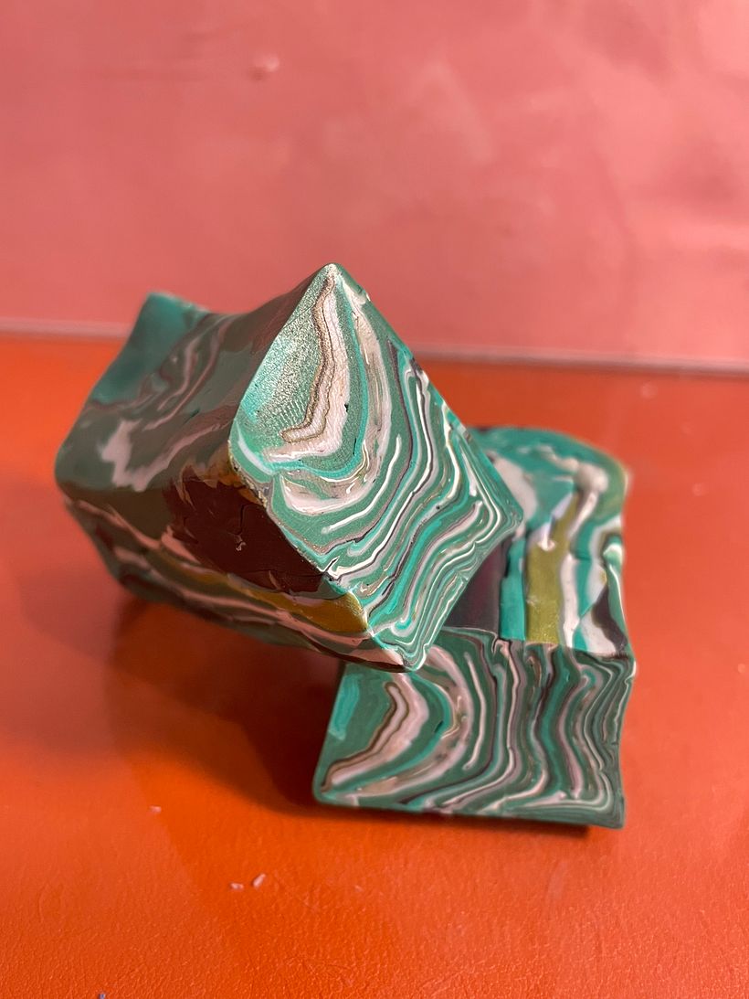 My project for course: Polymer Clay Earrings: Make Marbled Accessories 3