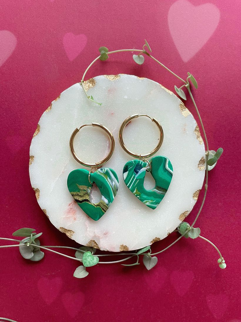 My project for course: Polymer Clay Earrings: Make Marbled Accessories 6