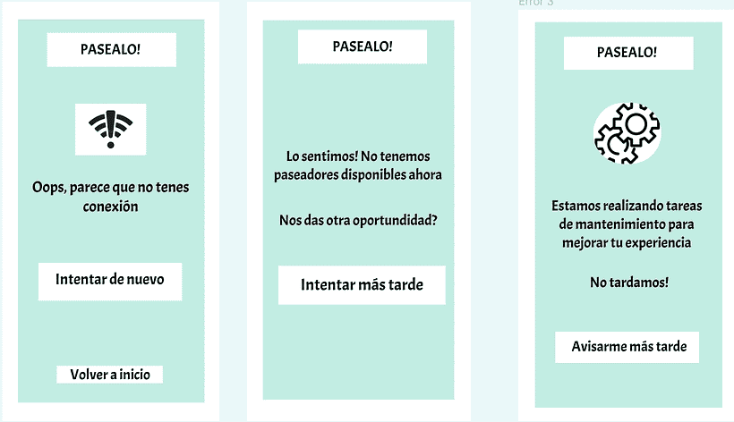 Mensajes de error 