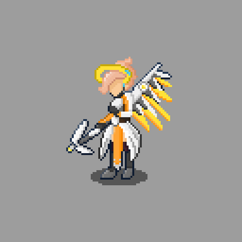 Added shadows and lighting to her.
