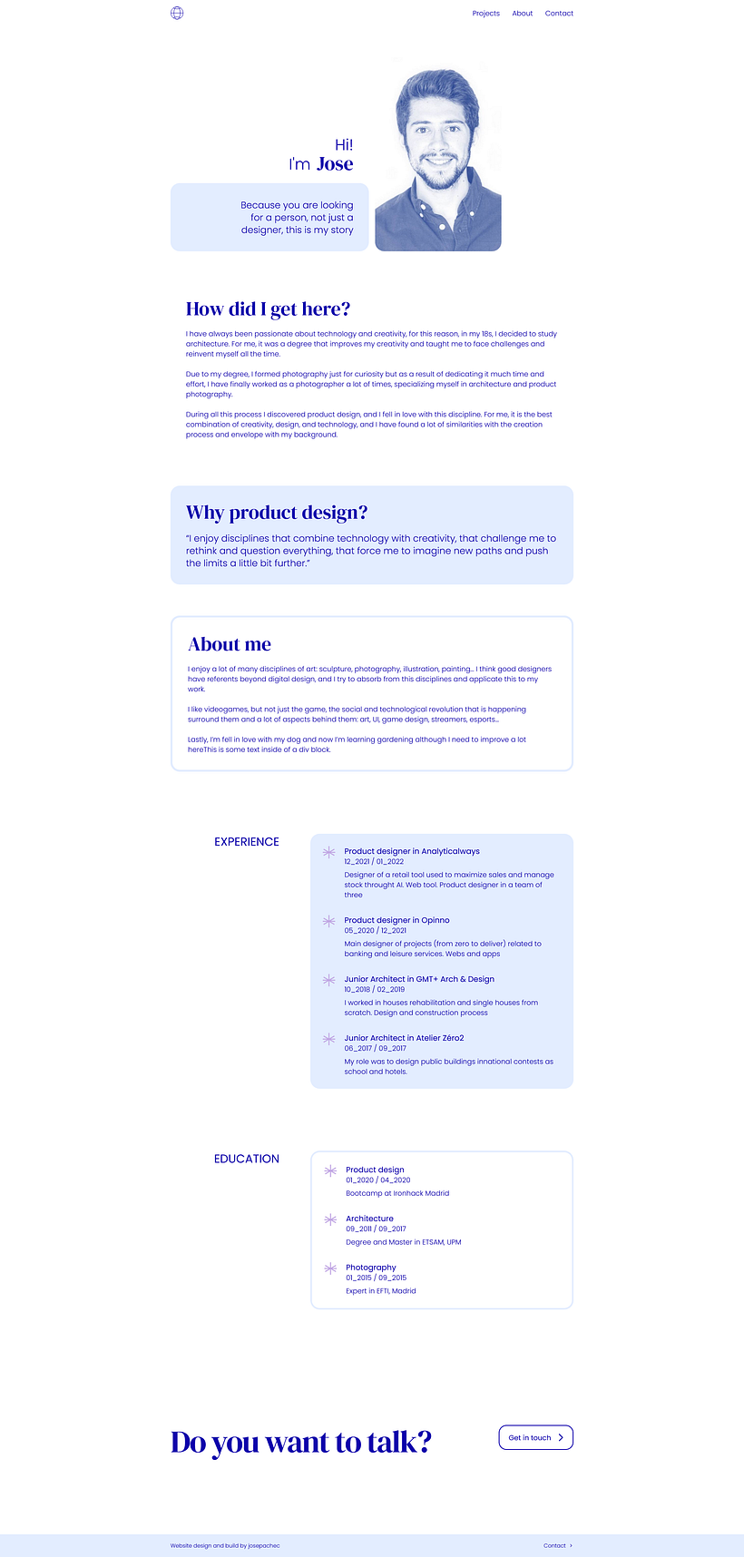 About page
