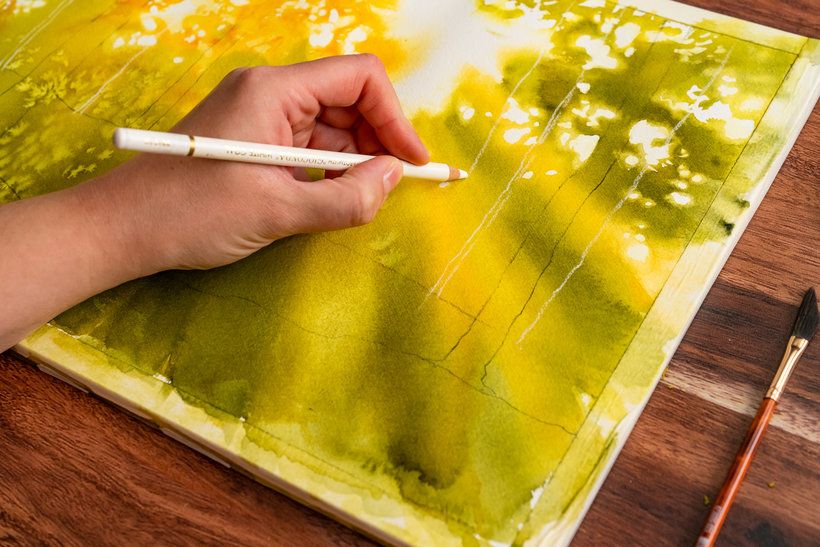 Planning the placement of trees once the background is complete