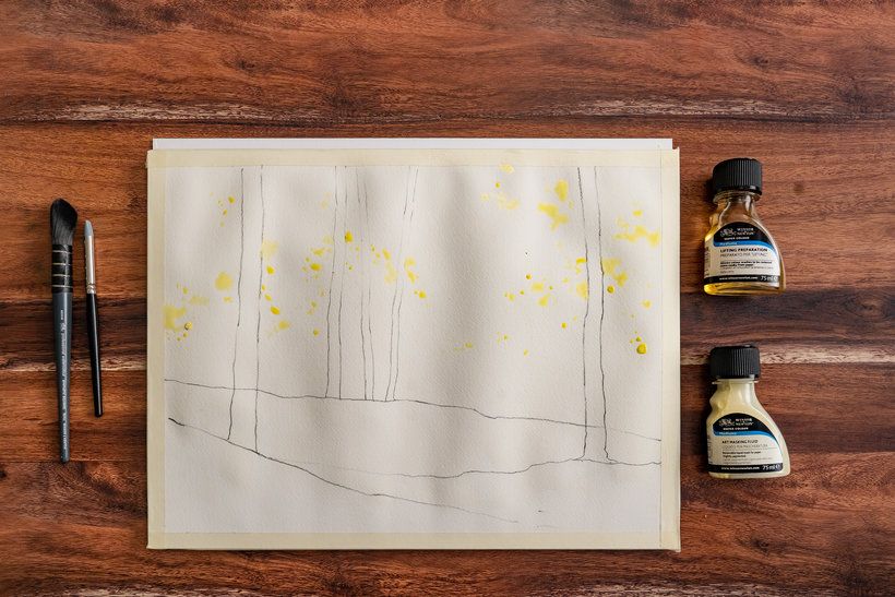sketch + watercolor mediums applied