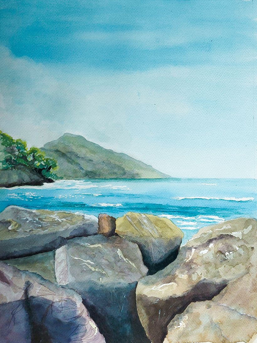 Il mio progetto del corso: Pittura di paesaggi realistici ad acquerello 1