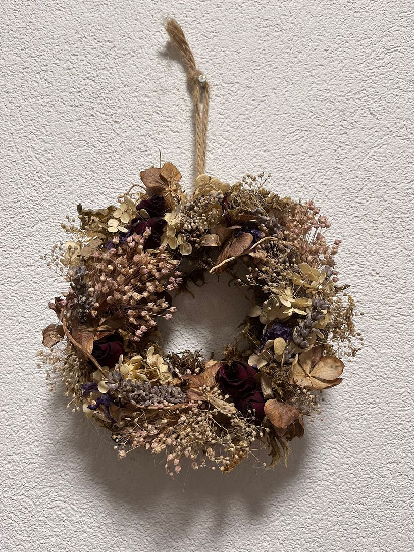 Il mio progetto del corso: Creazione di una ghirlanda con fiori secchi 2