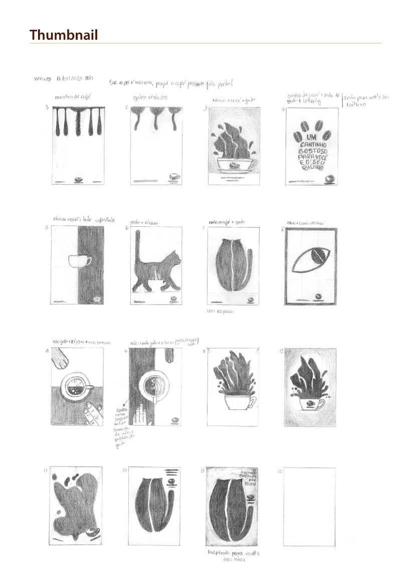 Estudos de layout e ideias 