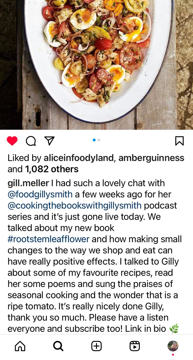Gill Meller posted this after being a guest on Cooking the Books
