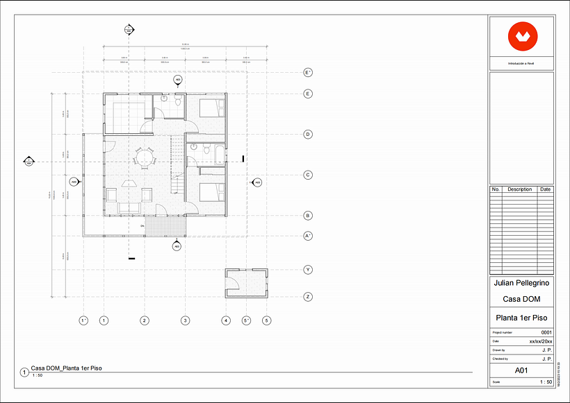 Mi proyecto del curso: Diseño y modelado arquitectónico 3D con Revit 1