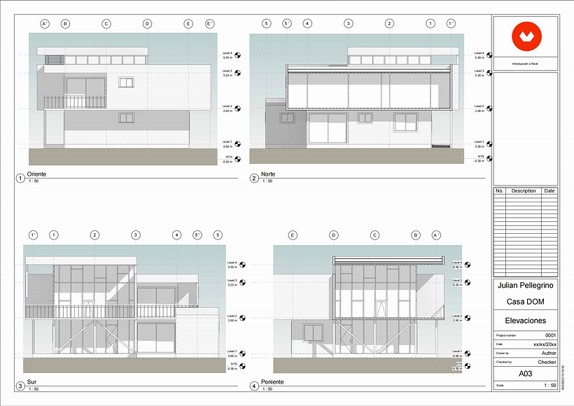 Mi proyecto del curso: Diseño y modelado arquitectónico 3D con Revit 3