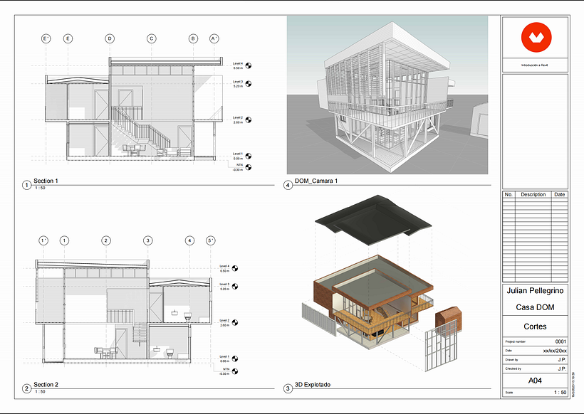 Mi proyecto del curso: Diseño y modelado arquitectónico 3D con Revit 4