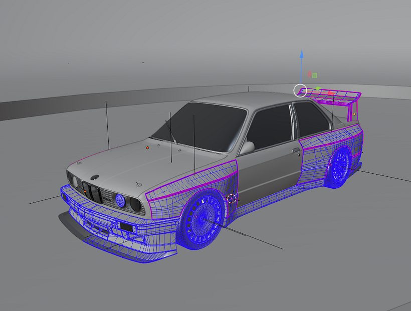Then i made some basic widebody, wheels, wing and basically everything that is selected.