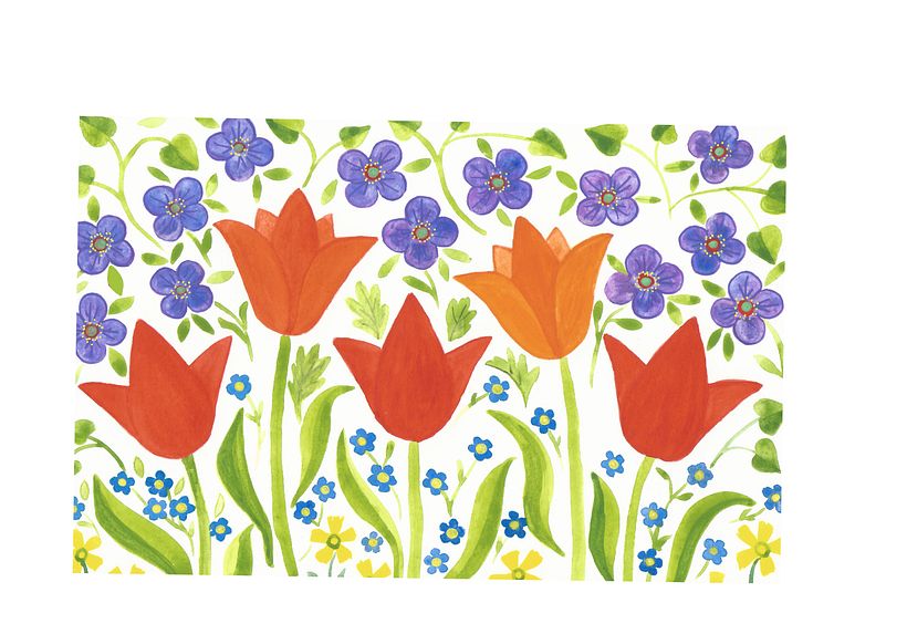My project in Vibrant Floral Patterns with Watercolors course 6