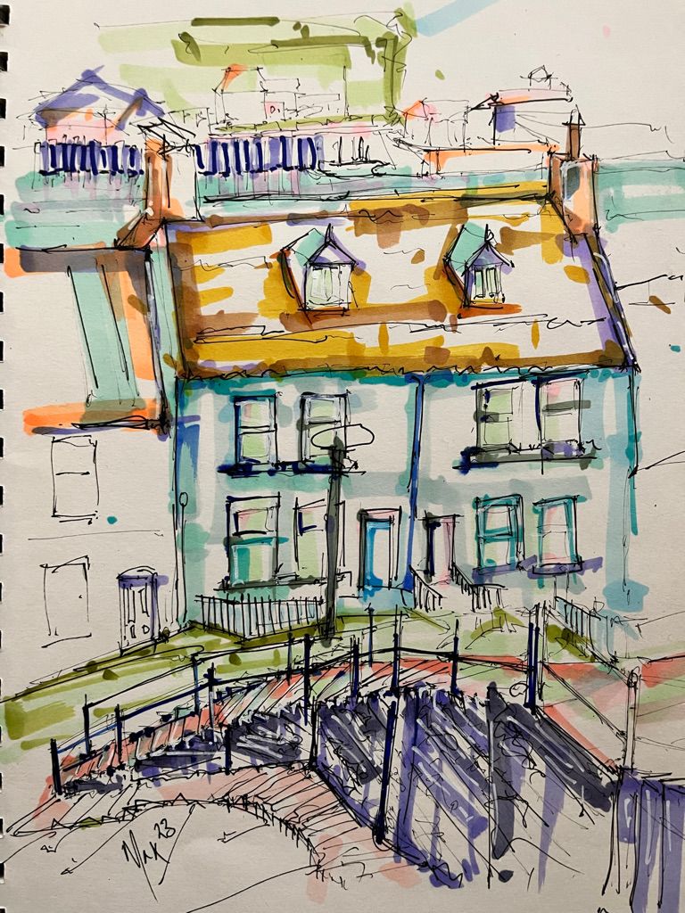 Expressive Architectural Sketching with Colored Markers - Whitbey Yorkshire 1