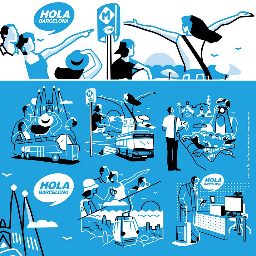 HOLA BARCELONA (Transports Metropolitans de Barcelona). Gráficas corporativas 2