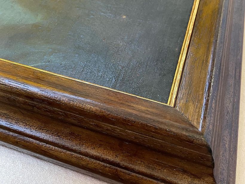 Stained and polished frame with gold slip, Unknown artist 1
