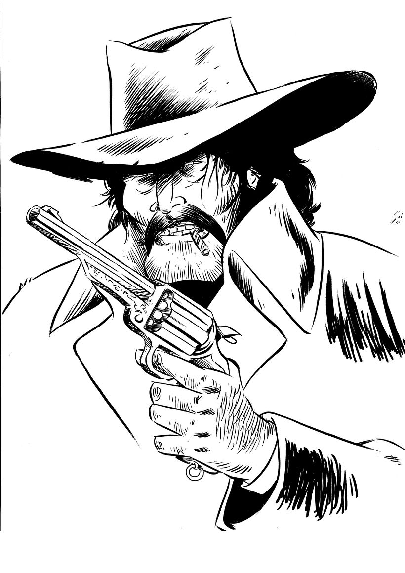 Ilustración de Pantera, protagonista de ANTRACITA.
