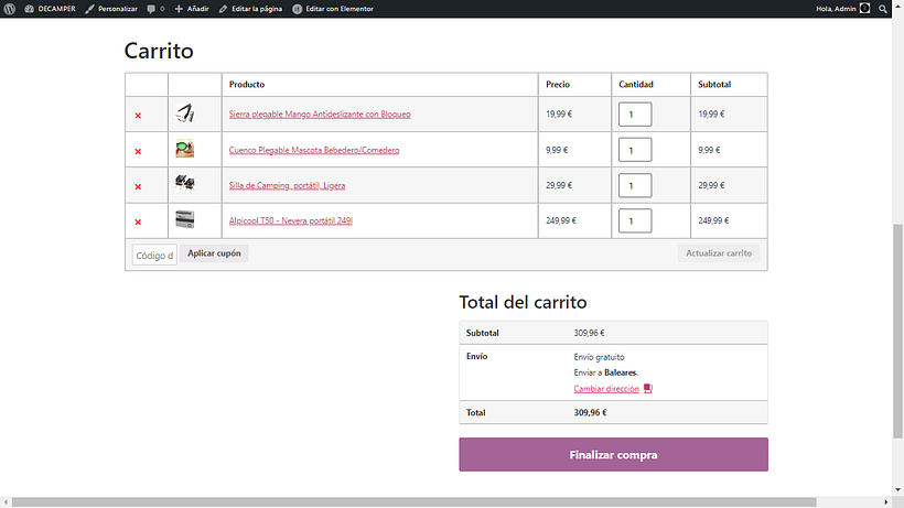 My project for course: Creation of an Online WordPress Store 5
