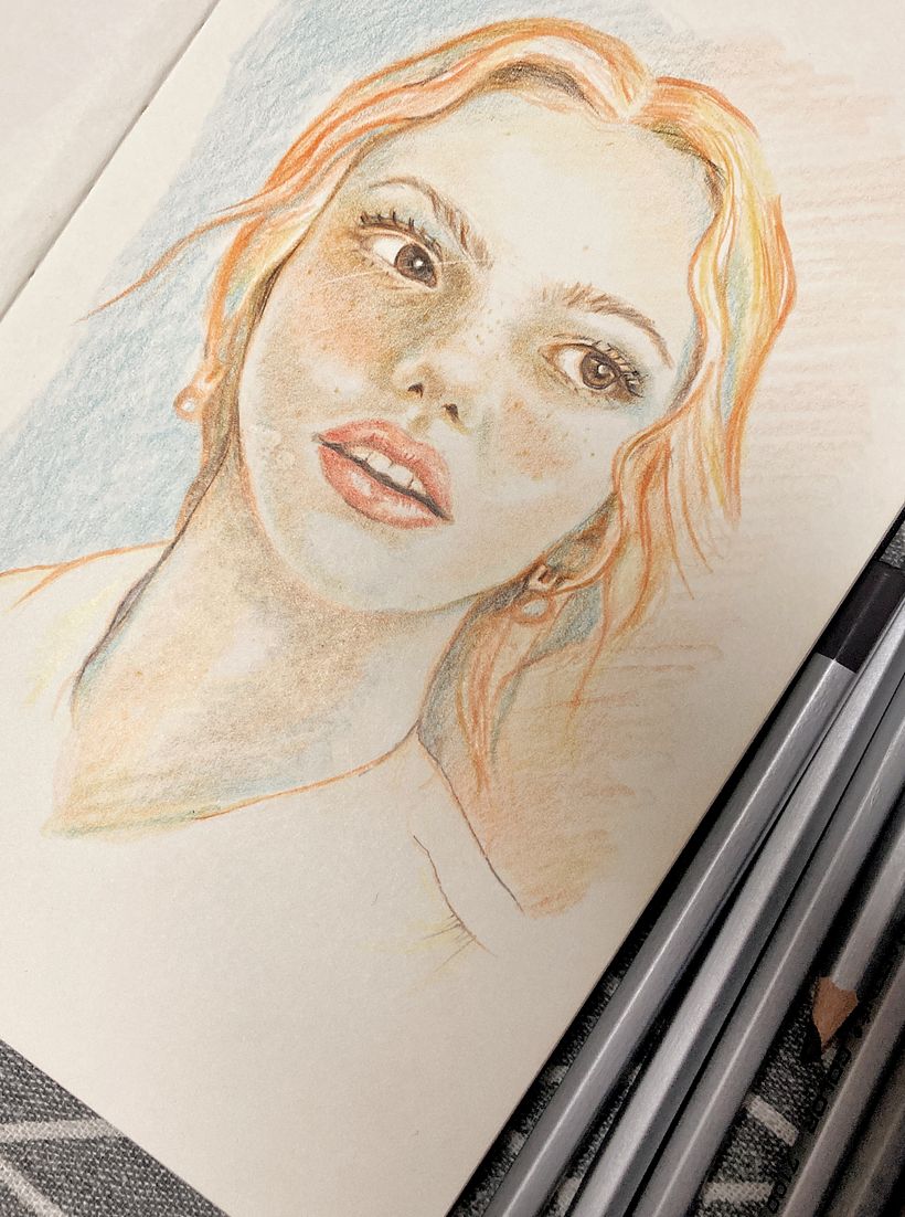 My project for course: Vibrant Portrait Drawing with Colored Pencils 1