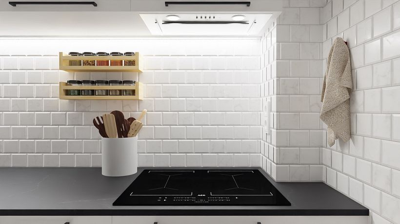 Small Apartment Kitchen Remodel - 3D