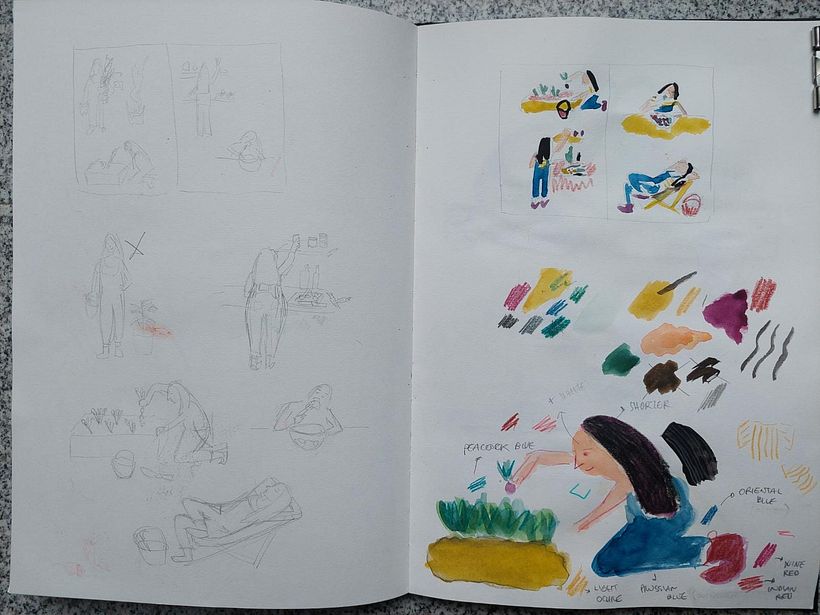 Preparatory sketches
