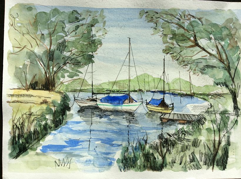 My project for course: Watercolor Techniques for Painting Seascapes 1