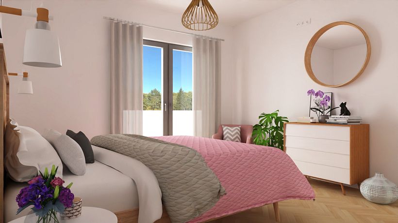 Nêz Villa Guest Bedroom and Ensuite - 3D