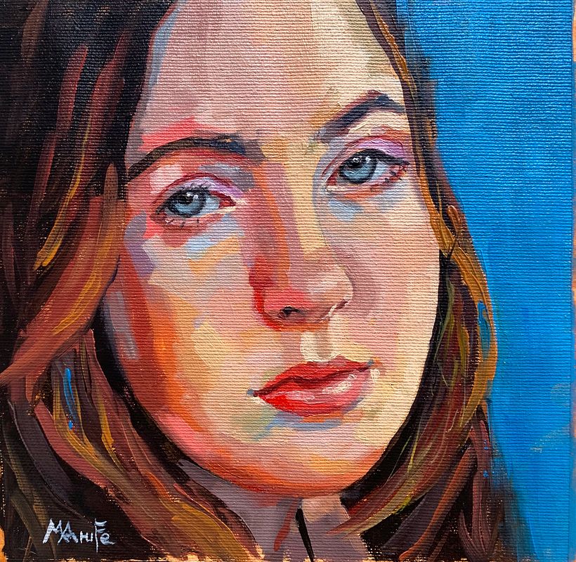 Mi proyecto del curso: Retrato con pintura al óleo: explora la luz y las sombras 1