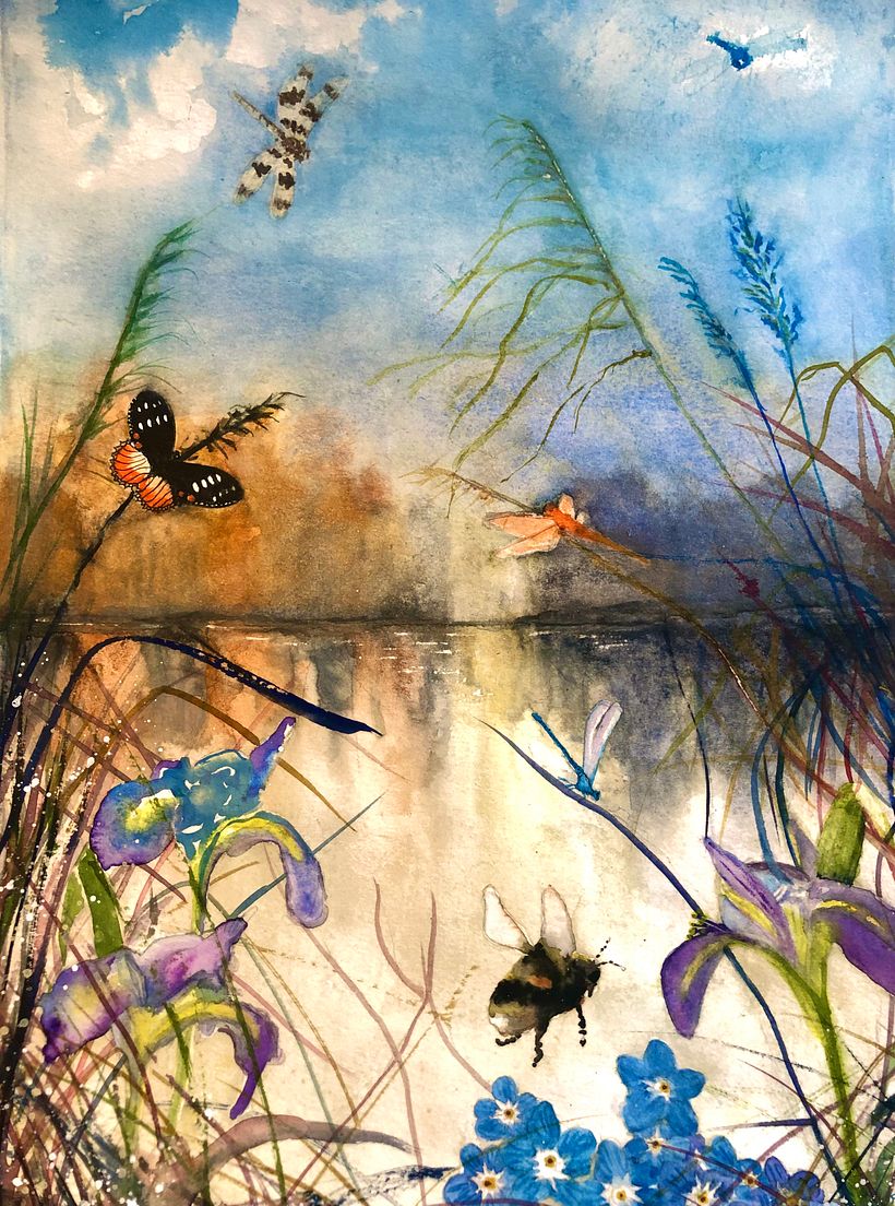 My project for course: Illustrating the Natural World with Watercolor and Charcoal 1