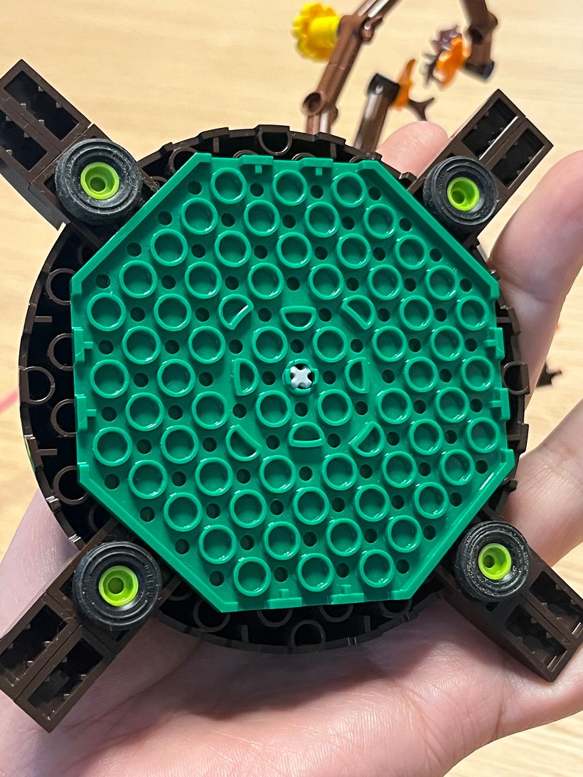 I put these little wheels on the bottom to hold it up.